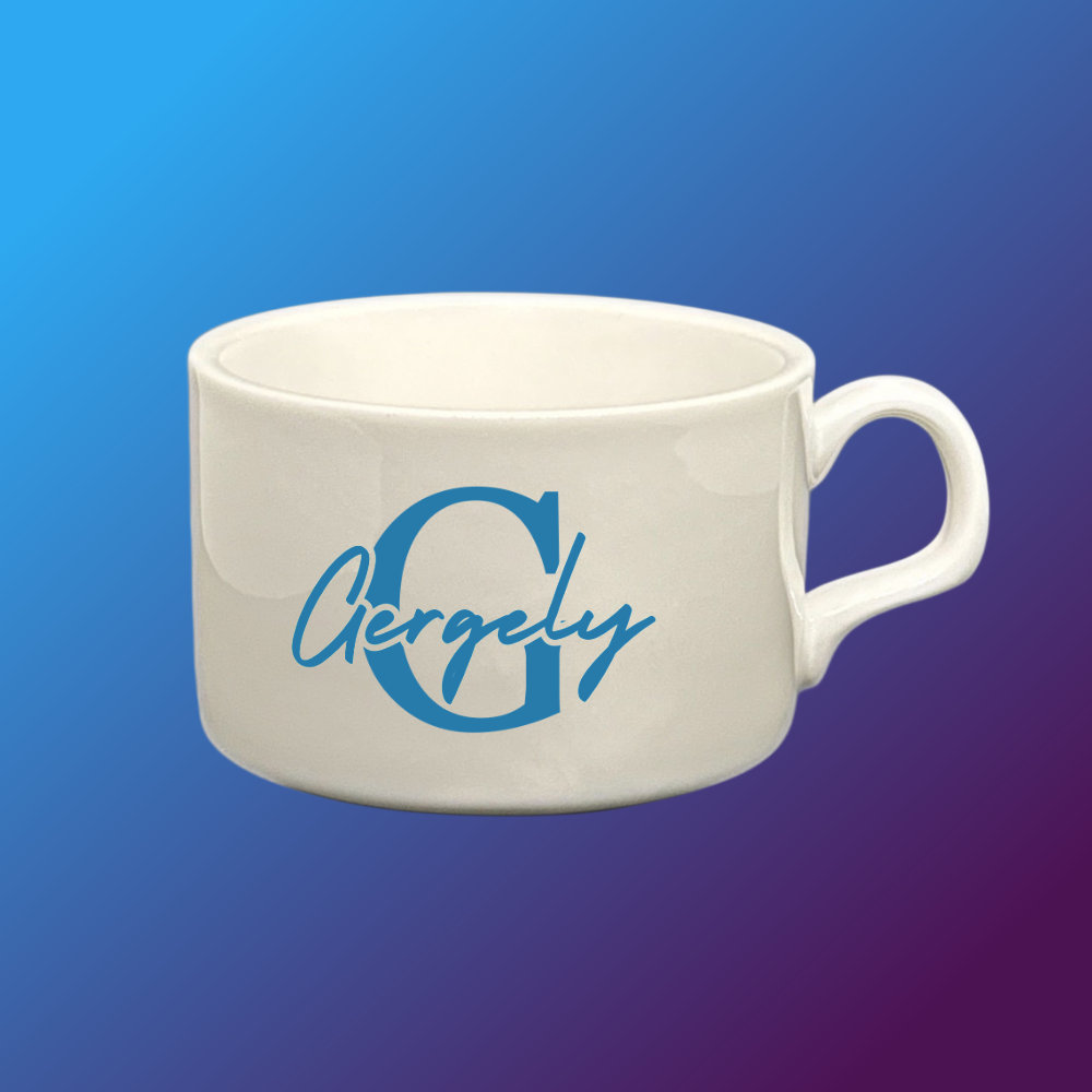Kávéscsésze saját névvel (modern)