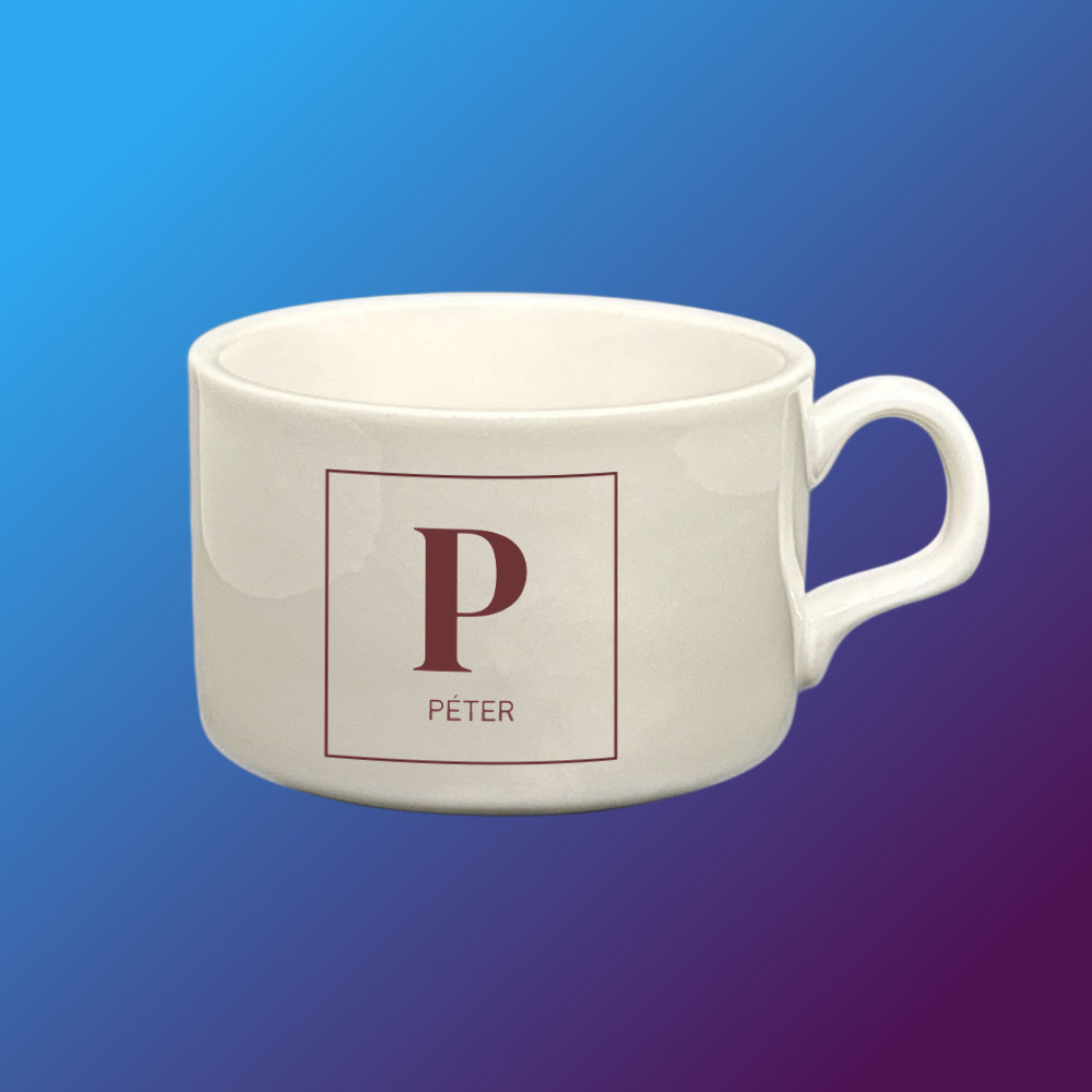 Kávéscsésze saját névvel (modern)