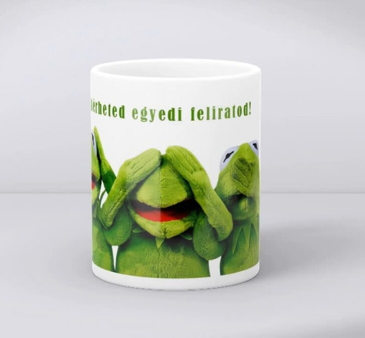 Békás vicces bögre egyedi felirattal