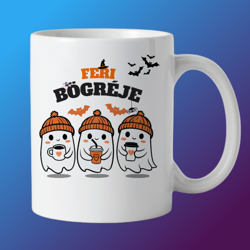 Halloween bögre egyedi névvel