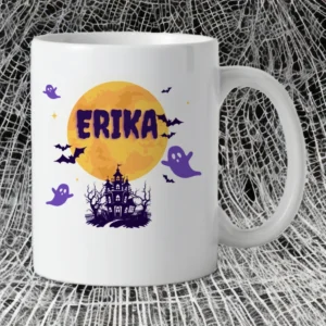 Halloween bögre egyedi névvel