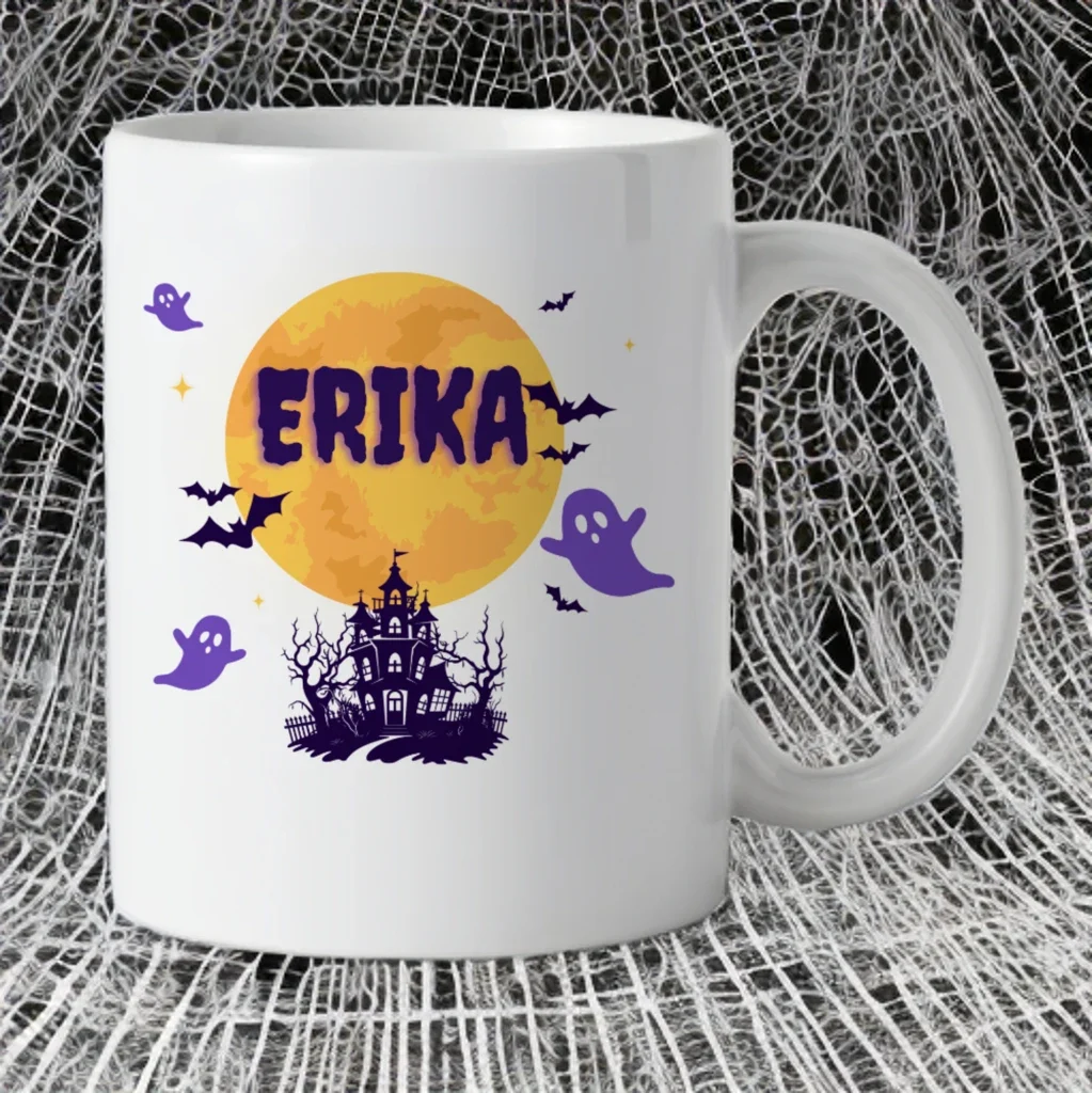 Halloween bögre egyedi névvel