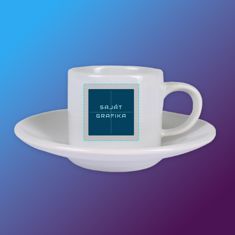 KREÁTOR fehér csésze tányérral 80ml
