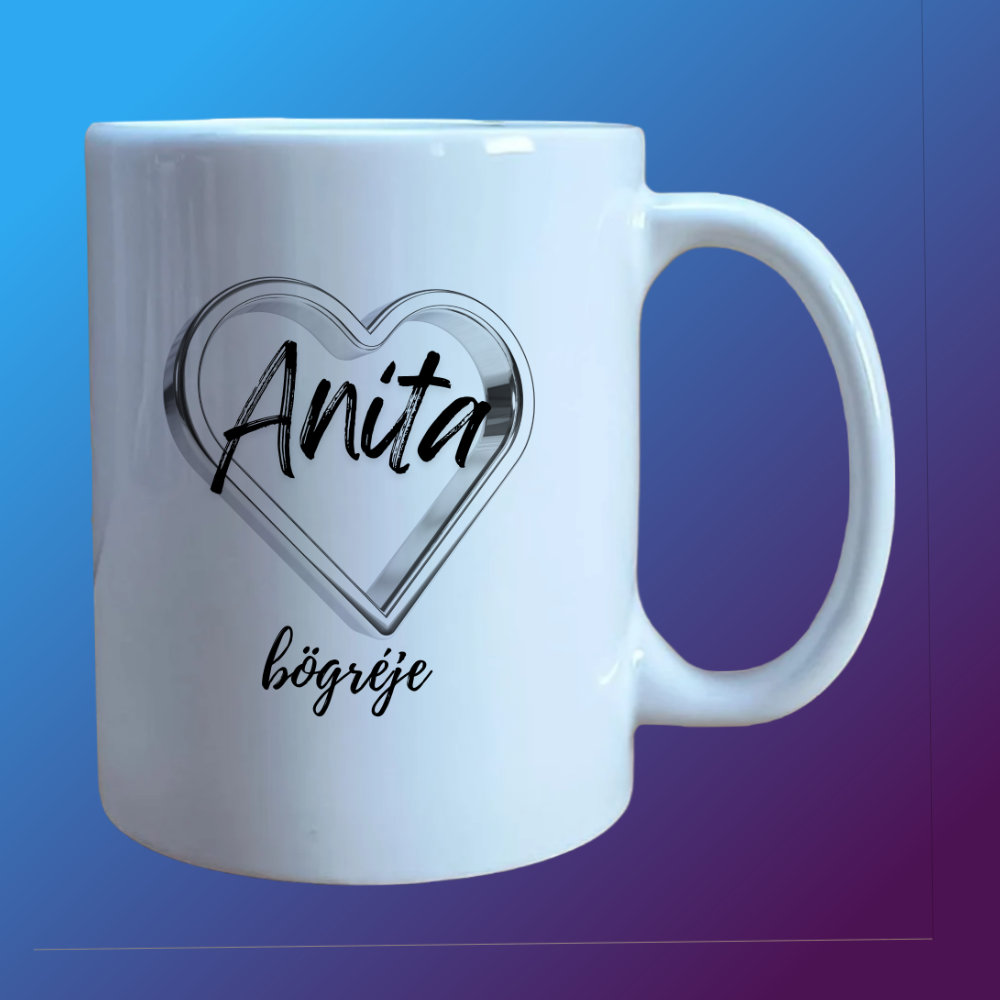 Szívecskés feliratos bögre