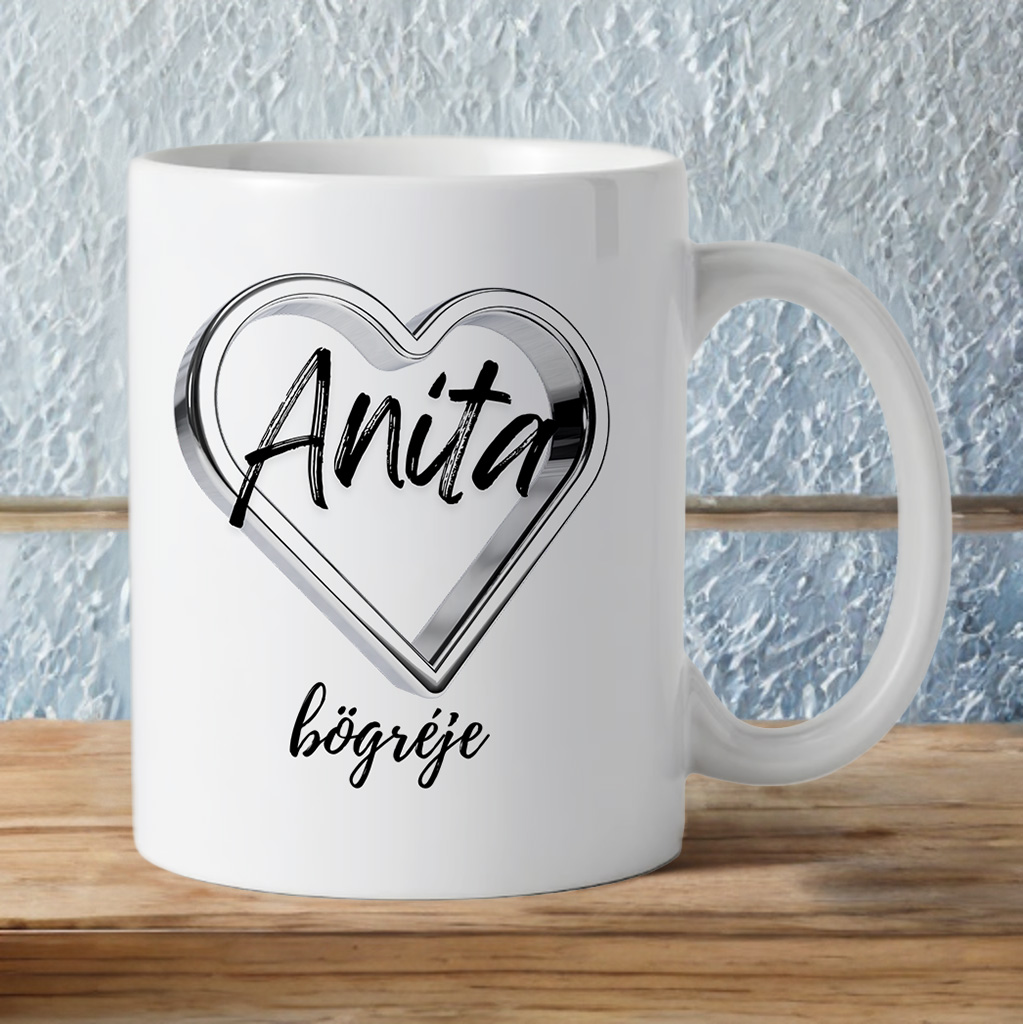 Szívecskés feliratos bögre