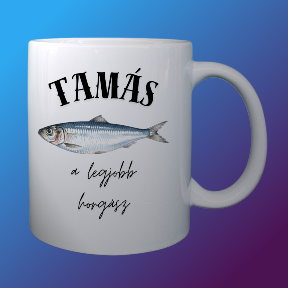 A legjobb horgász bögre egyedi névvel